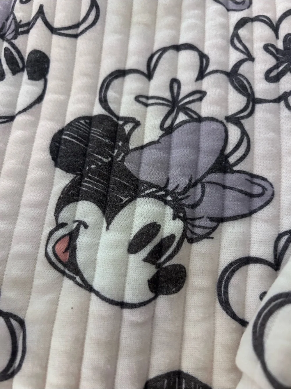 Disney Cream Minnie Mouse Floral Quilted Pajama Set. Size 4T
